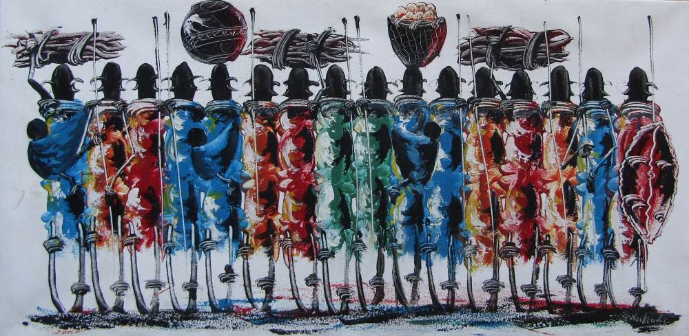 konfigurieren des Kunstwerks Menschengruppe von Tansamy