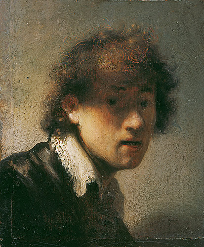 konfigurieren des Kunstdrucks in Wunschgröße Jugendliches Selbstbildnis. 1629 von Rembrandt van Rijn