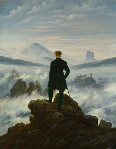 konfigurieren des Kunstdrucks in Wunschgröße Der Wanderer ber dem Nebelmeer Um 1818 von Friedrich, Caspar David