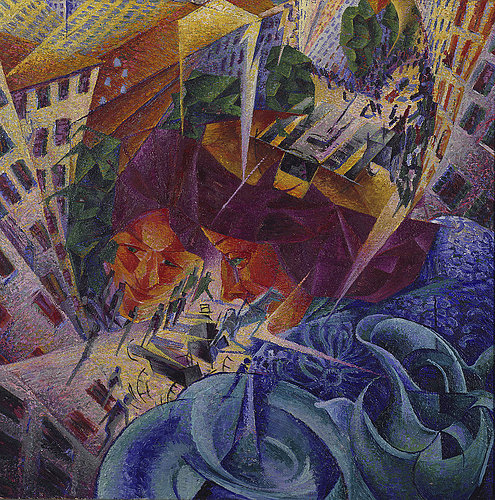 konfigurieren des Kunstdrucks in Wunschgröße Simultan-Vision. 1911/12 von Boccioni, Umberto