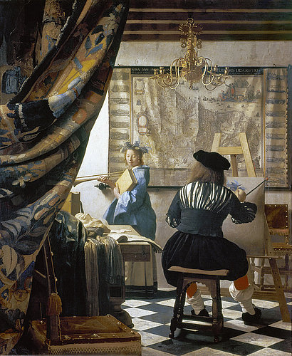konfigurieren des Kunstdrucks in Wunschgröße Die Malkunst. Um 1666/68 von Vermeer, Jan