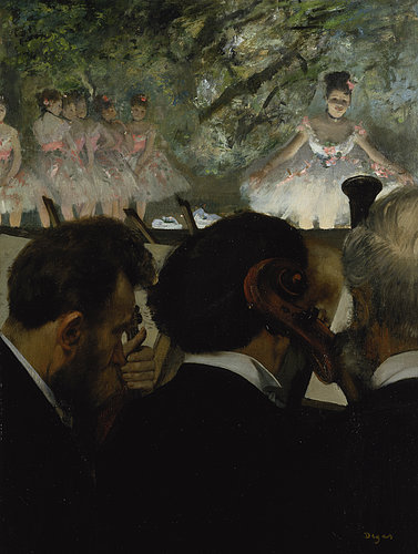 konfigurieren des Kunstdrucks in Wunschgröße Musiciens  lOrchestre 1872 von Degas, Edgar