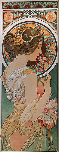 konfigurieren des Kunstdrucks in Wunschgröße Schlsselblume 1899 von Mucha, Alphonse