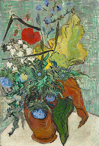 konfigurieren des Kunstdrucks in Wunschgröße Vase mit Wildblumen. von Van Gogh, Vincent