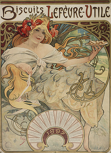 konfigurieren des Kunstdrucks in Wunschgröße Kalenderillustration fr LefvreUtile 189697 von Mucha, Alphonse