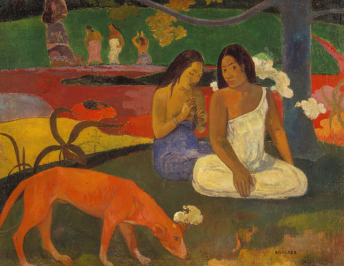 konfigurieren des Kunstdrucks in Wunschgröße Arearea (Der rote Hund). 1892 von Gauguin, Paul