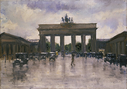 konfigurieren des Kunstdrucks in Wunschgröße Das Brandenburger Tor in Berlin. von Ury, Lesser