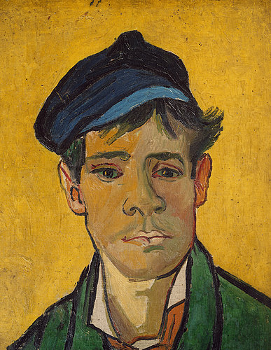 konfigurieren des Kunstdrucks in Wunschgröße Junger Mann mit Mtze 1889 von Van Gogh, Vincent