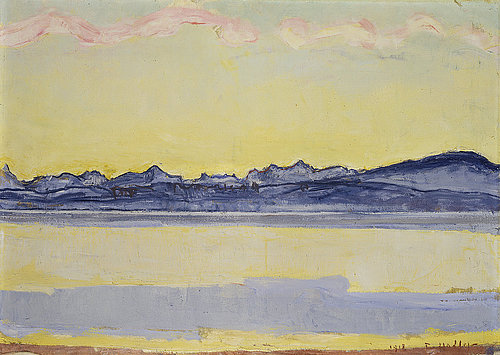 konfigurieren des Kunstdrucks in Wunschgröße Der Montblanc mit roten Wolken. 1918 von Hodler, Ferdinand