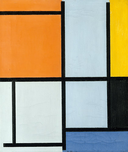 konfigurieren des Kunstdrucks in Wunschgröße Komposition 1921. von Mondrian, Piet