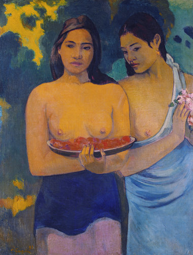 konfigurieren des Kunstdrucks in Wunschgröße Zwei Frauen von Tahiti. 1899 von Gauguin, Paul