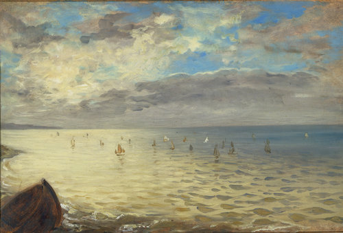 konfigurieren des Kunstdrucks in Wunschgröße Das Meer, von den Hhen bei Dieppe gesehen 1852 von Delacroix, Eugene