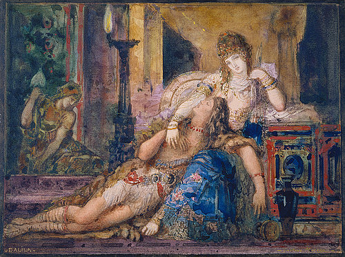 konfigurieren des Kunstdrucks in Wunschgröße Samson und Dalila. 1882. von Moreau, Gustave