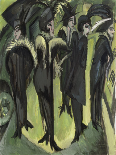 konfigurieren des Kunstdrucks in Wunschgröße Fnf Frauen auf der Strasse 1913 von Kirchner, Ernst Ludwig
