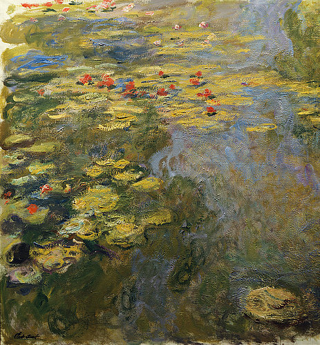 konfigurieren des Kunstdrucks in Wunschgröße Rote Seerosen. 1919 von Monet, Claude