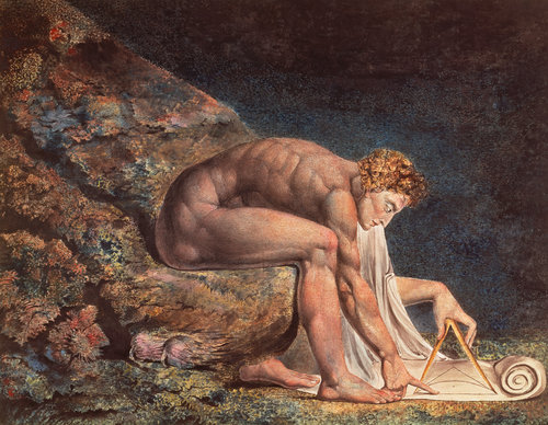 konfigurieren des Kunstdrucks in Wunschgröße Isaak Newton. 1795 von Blake, William
