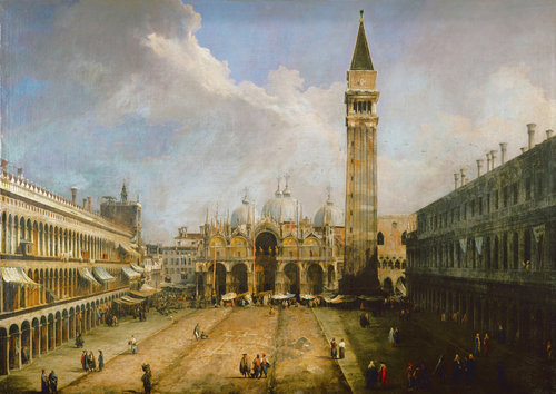 konfigurieren des Kunstdrucks in Wunschgröße Die Piazza San Marco in Venedig. 1723. von Canaletto