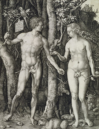 konfigurieren des Kunstdrucks in Wunschgröße Adam und Eva. 1504 von Durer, Albrecht