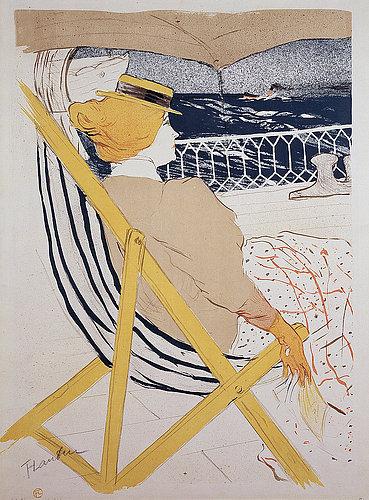 konfigurieren des Kunstdrucks in Wunschgröße La Passagre du 54  Promenade en yacht 1896 von Toulouse-Lautrec, Henri