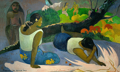 konfigurieren des Kunstdrucks in Wunschgröße Vergngungen des bsen Geistes Arearea no vareua ino 1894 von Gauguin, Paul
