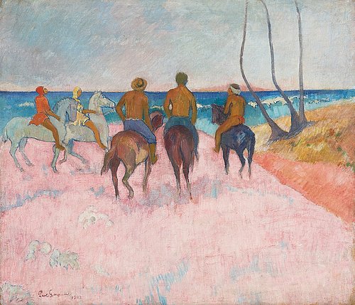 konfigurieren des Kunstdrucks in Wunschgröße Reiter am Strand (I) (Cavaliers sur la plage). 1902 von Gauguin, Paul