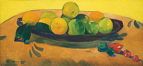 konfigurieren des Kunstdrucks in Wunschgröße Stillleben mit Frchten und Peperoni 1892 von Gauguin, Paul