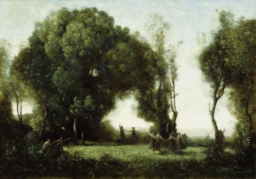 konfigurieren des Kunstdrucks in Wunschgröße Tanz der Nymphen. von Corot, Jean-Baptiste Camille