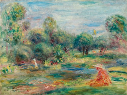 konfigurieren des Kunstdrucks in Wunschgröße Landschaft bei Cagnes. 1907-1908. von Renoir, Pierre-Auguste