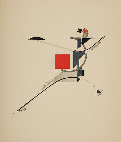 konfigurieren des Kunstdrucks in Wunschgröße Neuer Blatt 10 der Mappe Sieg ber die Sonne 1923 von Lissitzky, El