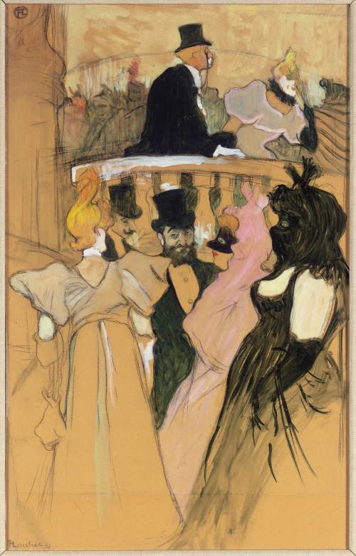 konfigurieren des Kunstdrucks in Wunschgröße Opernball Au bal de lopra 1893 von Toulouse-Lautrec, Henri