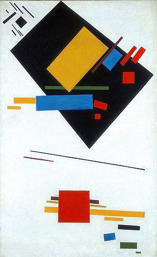 konfigurieren des Kunstdrucks in Wunschgröße Suprematische Malerei (Schwarzes Trapez und Rotes Quadrat). 1915. von Malewitsch, Kasimir