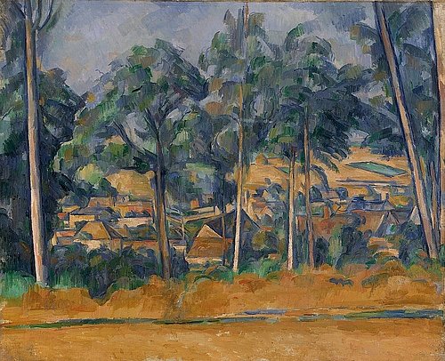 konfigurieren des Kunstdrucks in Wunschgröße Dorf hinter Bumen Marines Um 1898 von Cezanne, Paul