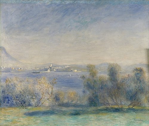 konfigurieren des Kunstdrucks in Wunschgröße Landschaft am Mittelmeer (Blick auf Toulon). 1891. von Renoir, Pierre-Auguste