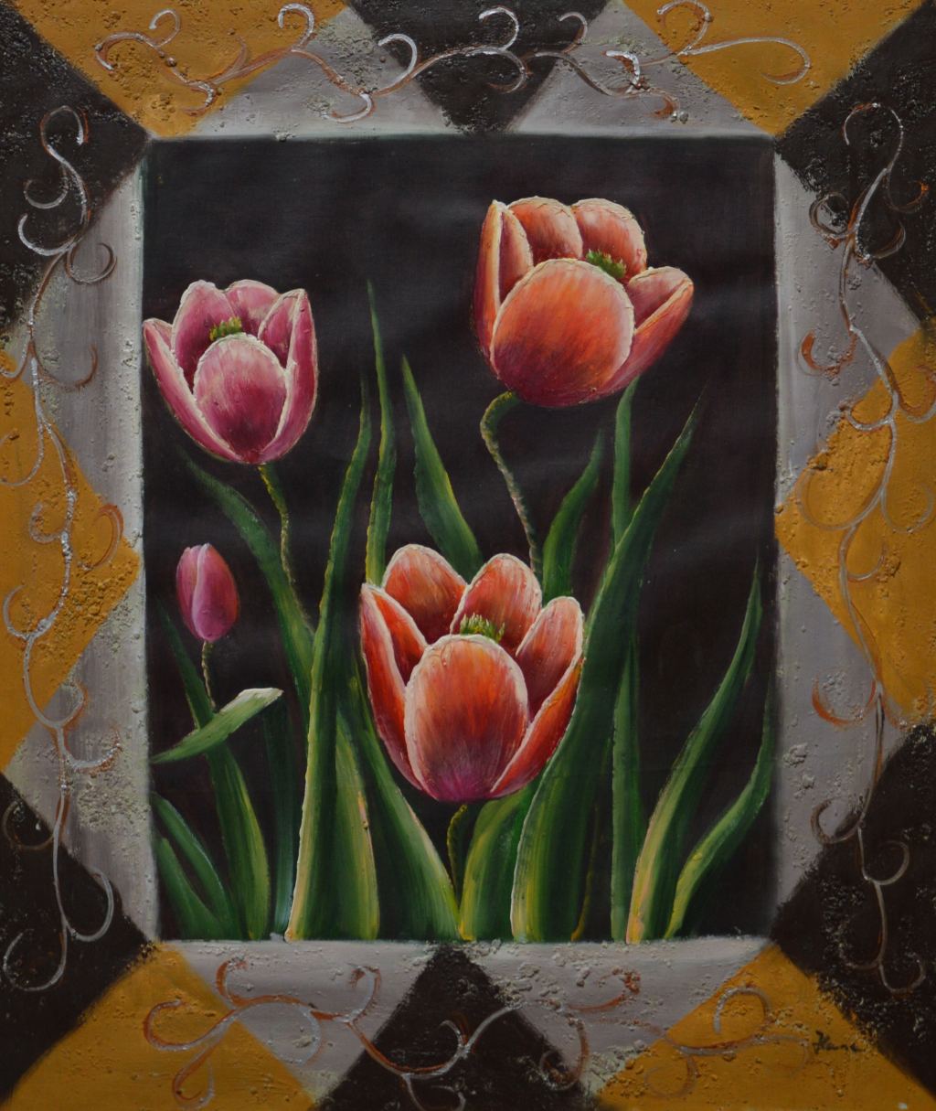 konfigurieren des Kunstwerks Tulpen Porträt von Long